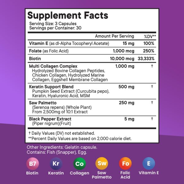 Etiqueta frontal del envase NEW AGE Biotina Colágeno