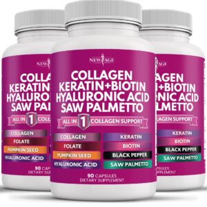 cápsulas de colágeno NEW AGE frente al frasco