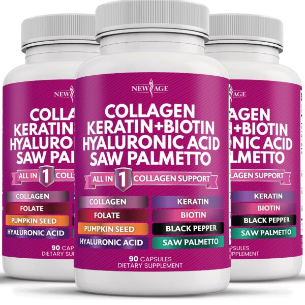 cápsulas de colágeno NEW AGE frente al frasco