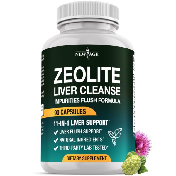 Frasco de NEW AGE Liver Cleanse & Repair con etiqueta