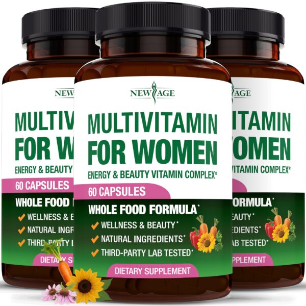 Frontal de la etiqueta de NEW AGE Multivitamin para mujeres
