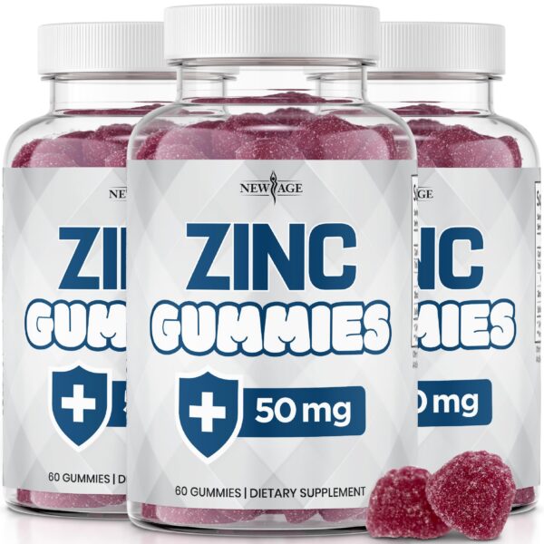NEW AGE Zinc Gummies frasco frontal
