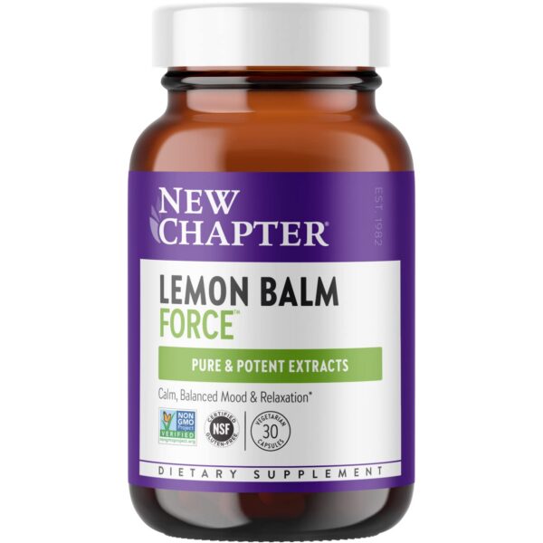 Suplemento New Chapter Lemon Balm Force 30 cápsulas vegetarianas