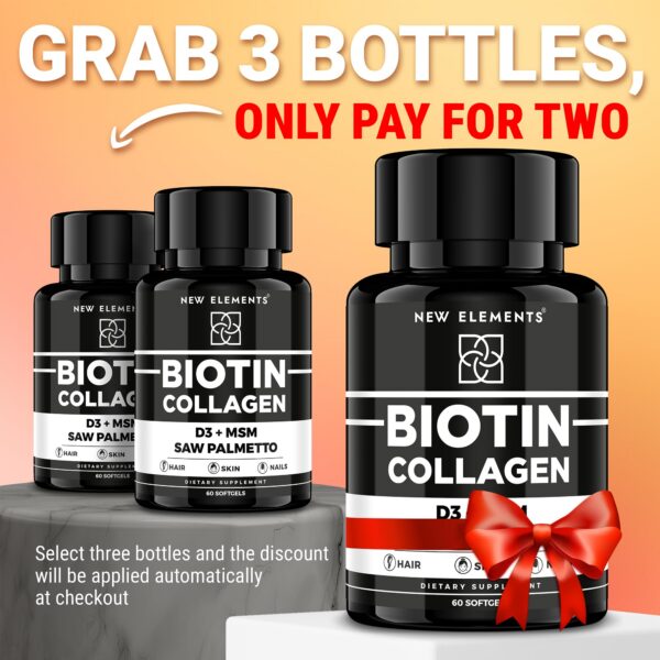 Etiqueta del producto New Elements 9X Hair Skin Nails