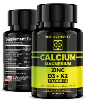 Version 1.0.0 Frasco de New Elements Calcium Supplements 1200 mg