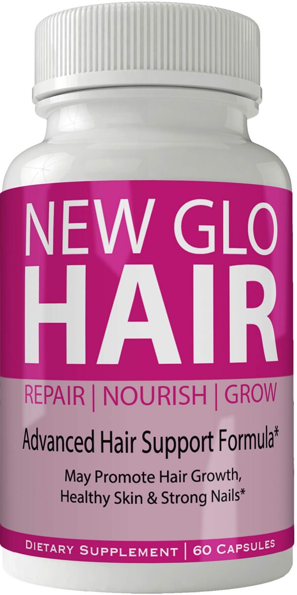 New Glo suplemento cápsulas para cabello piel uñas envase