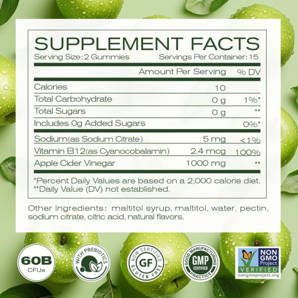 Version 1.0.0 Gomas de vinagre de sidra Newellme sin azúcar.