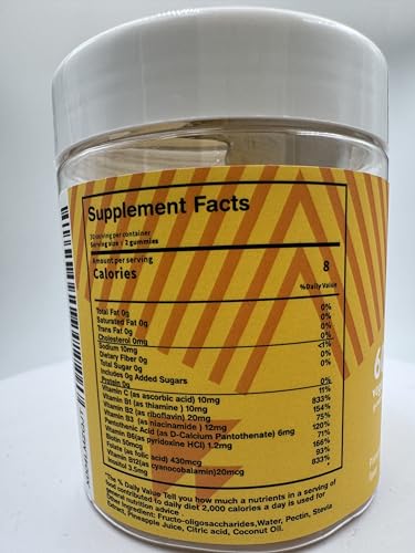 NEWOLITE gomitas complejo B en frasco abierto