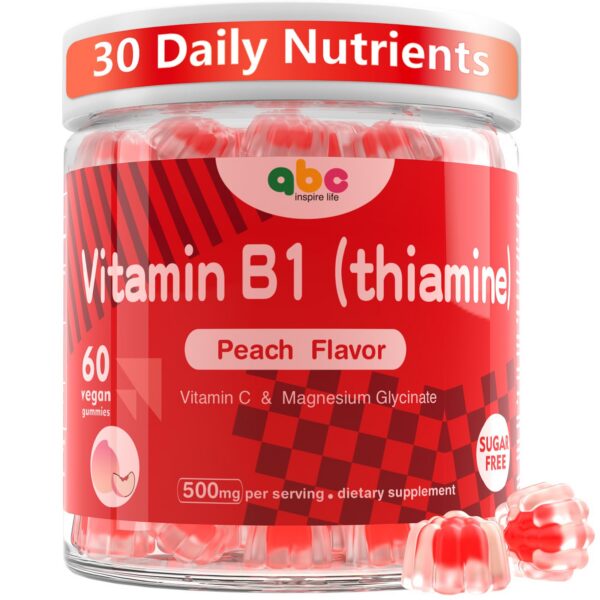Gomitas de vitamina B1 300 mg para adultos y niños