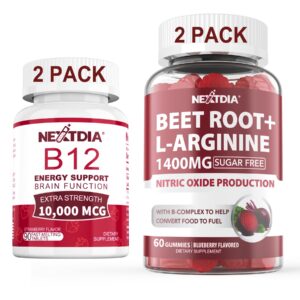 Version 1.0.0 Frente de caja Nextdia B12 Sublingual gomitas remolacha