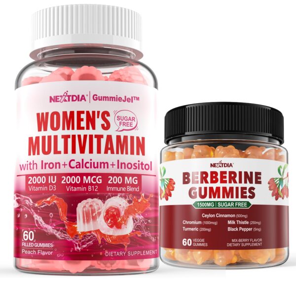 Version 1.0.0 Nextdia berberina y multivitamínico frasco frontal