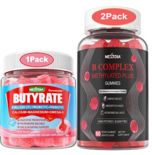 Frente del envase Nextdia gomitas de butirato