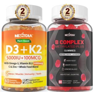 Version 1.0.0 Frente de la etiqueta Nextdia D3 K2 vegano