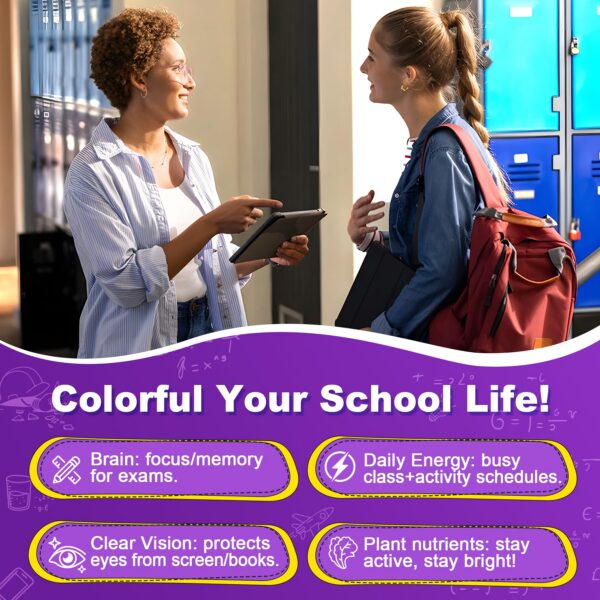 Etiqueta trasera de ingredientes de las gomitas