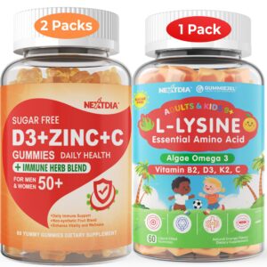 Frasco de Nextdia Gominolas D3+C+Zinc lisina frente