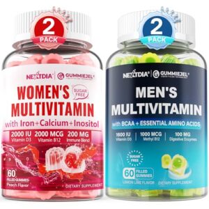 Nextdia gomitas multivitamínicas para mujer y hombre 120 cuenta