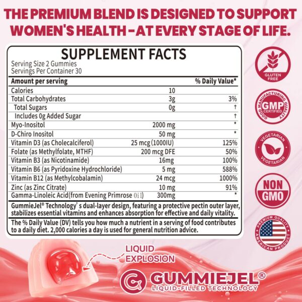 Nextdia Inositol Gomitas Onagra Etiqueta Close-Up