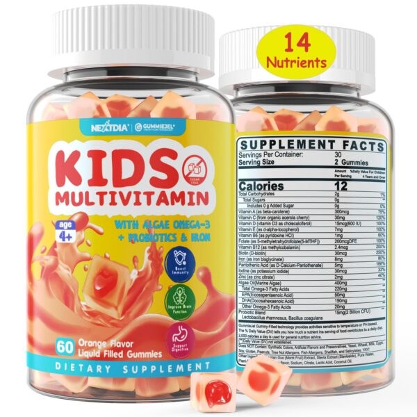 Version 1.0.0 Frente del envase de gominolas multivitamínicas para niños