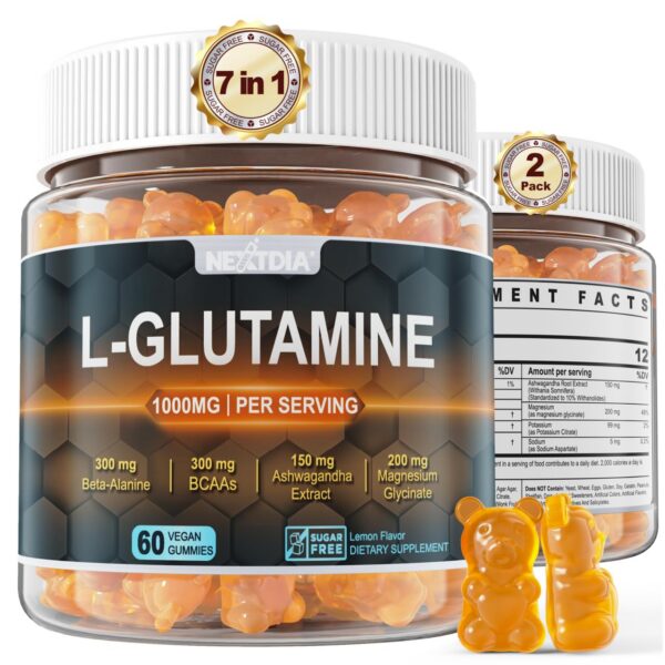 Gomitas Nextdia L-Glutamina 1000 mg frente