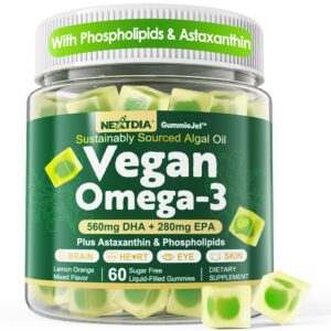Gomitas omega-3 veganas frente al envase
