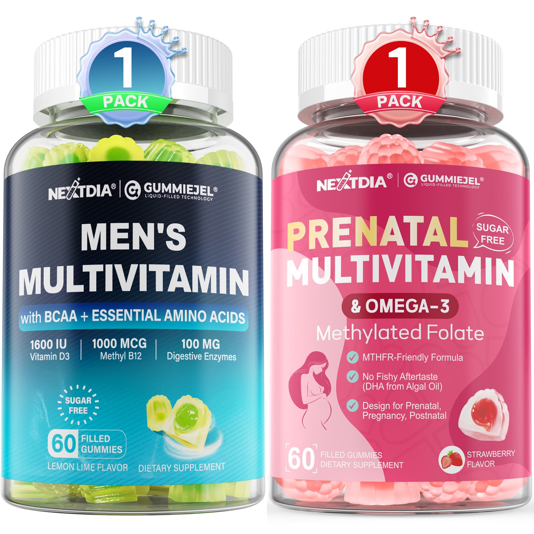 Nextdia gomitas prenatales mujeres y hombres 60 uds