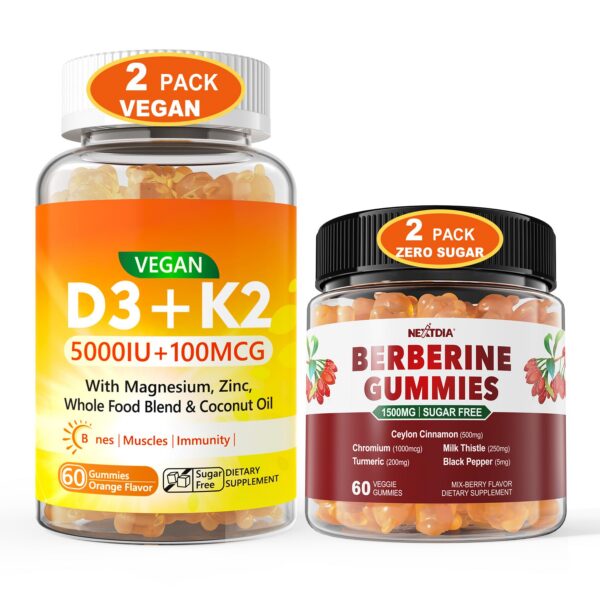 Nextdia gomitas veganas D3 y K2 frente