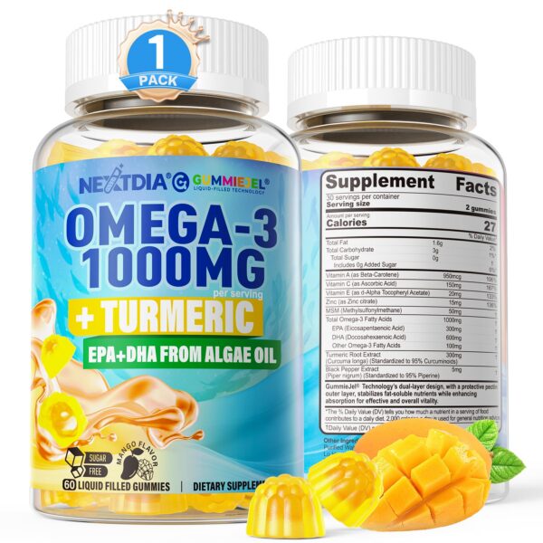 Envase de Nextdia Vegan Omega-3 Gomitas