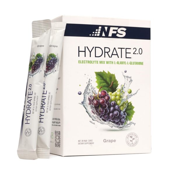 Frente de NF Sports Hydrate 2.0 sobres uva