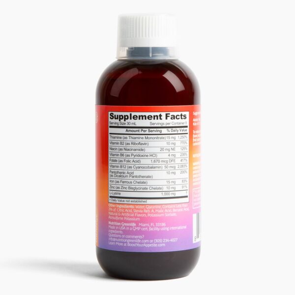 Lista de ingredientes Appetite Booster