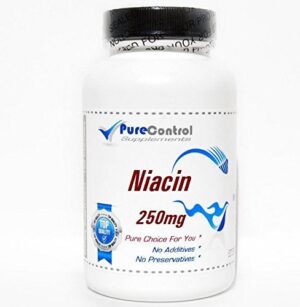 Niacina 250mg 100 cápsulas puras purecontrol suplementos