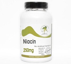Frasco de niacina 250mg 200 cápsulas Naturetition Supplements