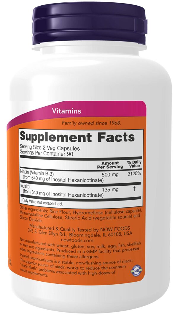 Etiqueta de Niacina FLUSH FREE 250 mg