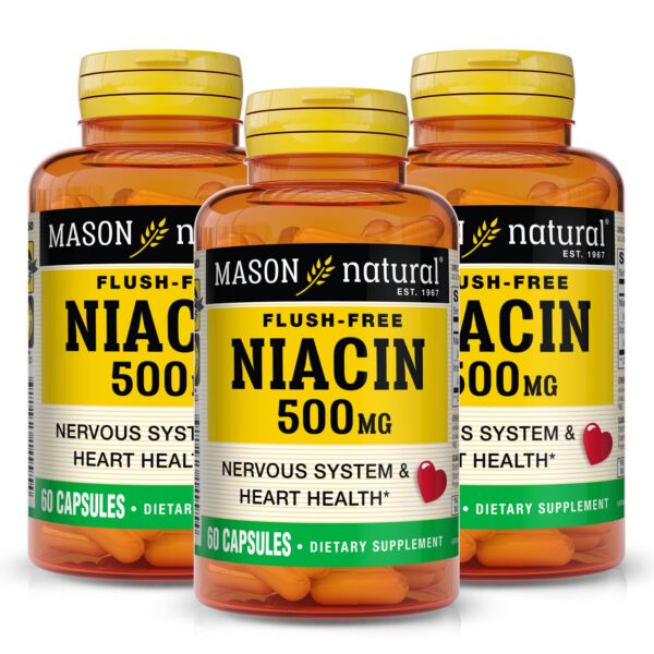 Version 1.0.0 Niacina Mason Natural 500 mg sin enrojecimiento paquete 60 cápsulas