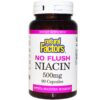 Niacina Natural Factors 500 mg 90 tabletas