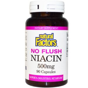 Niacina Natural Factors 500 mg 90 tabletas