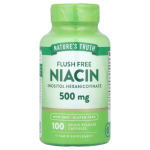 Niacina sin enrojecimiento Nature's Truth 500 mg producto frasco