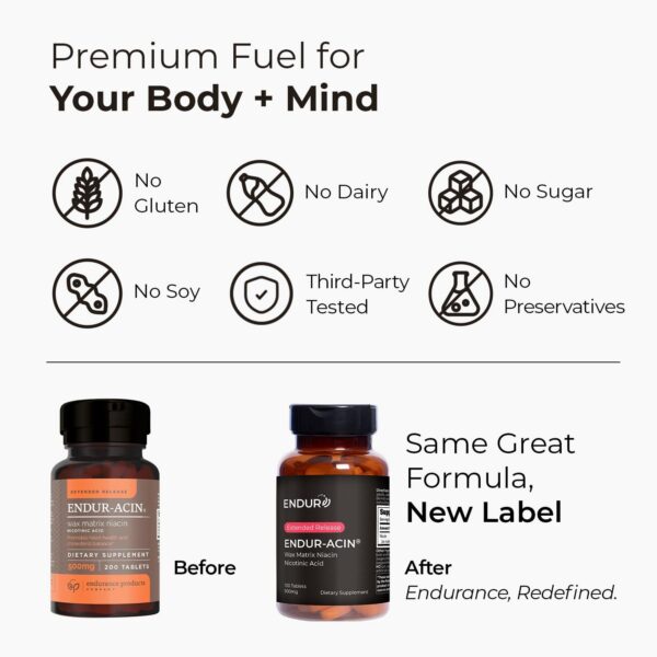 Niacina vitamin b3 premium para salud general Endurance Products