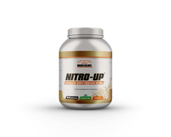 Nitro-Up proteína whey vainilla bote 2lbs recuperación muscular