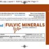 Etiqueta del spray NMED minerales fulvicos