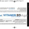 Etiqueta de nmed Vitamin D-3 Spray