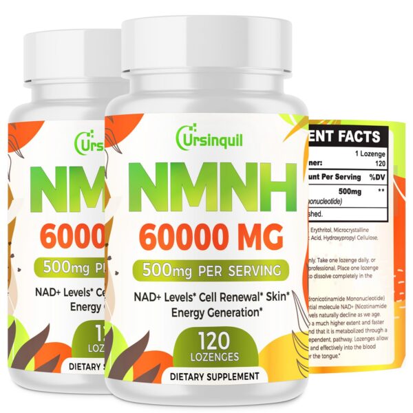 NMNH 500mg suplemento NAD sublingual paquete de 2 frascos