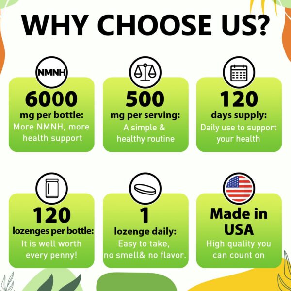 Pastilla NMNH para uso sublingual