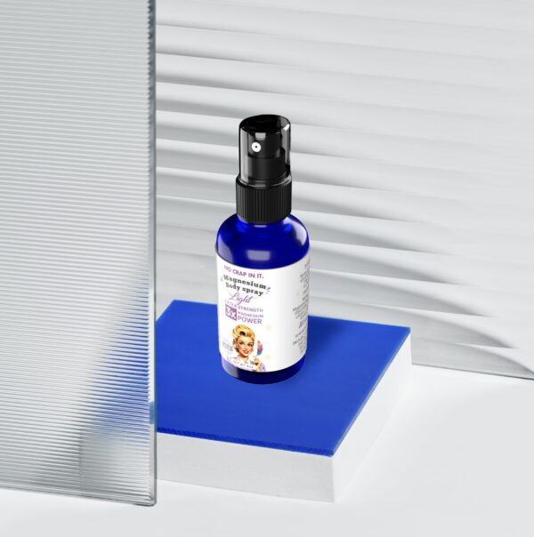 Etiqueta de ingredientes del spray de magnesio No Crap In It