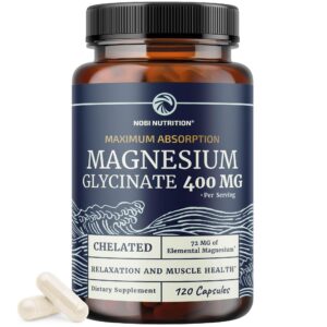 Frontal de Magnesium Glycinate 400 mg de Nobi Nutrition