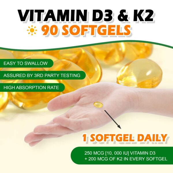 Version 1.0.0 Vitamina D3 + K2 - Sin gluten y probado