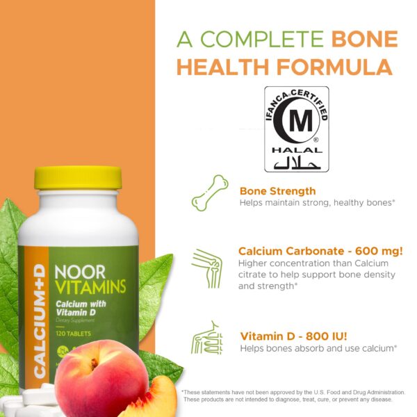 Detalle de ingredientes Noor Calcium+D