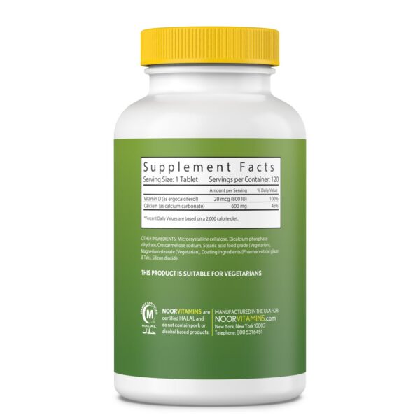 Etiqueta lateral Noor Calcium+D