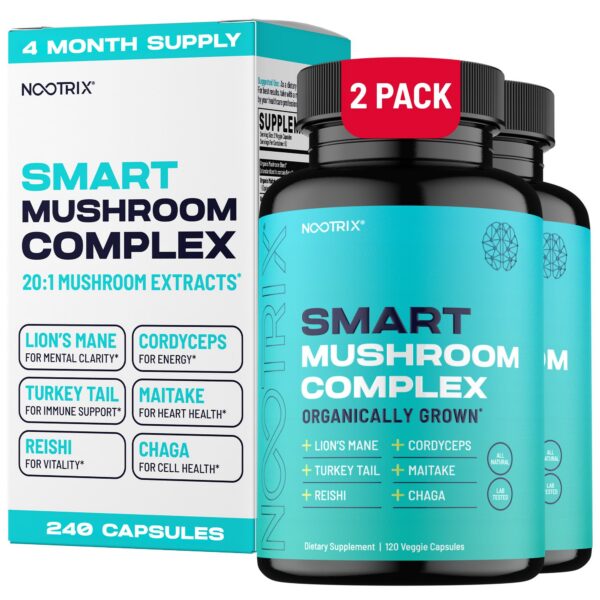 Nootrix Smart Mushrooms complejo de hongos orgánicos 240 cápsulas