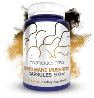 frente cápsulas melena de león nootropics depot 180 unidades