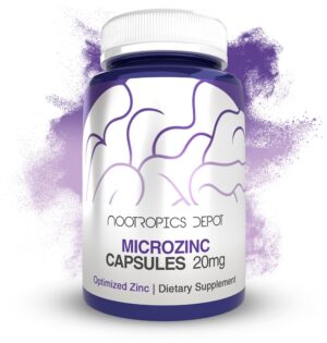 Version 1.0.0 Frente de Nootropics Depot MicroZinc cápsulas